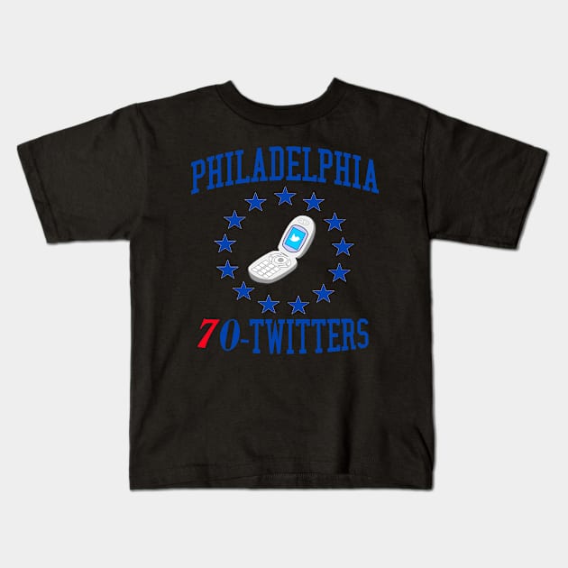 Philadelphia 70-Twitters Kids T-Shirt by Underground Sports Philadelphia